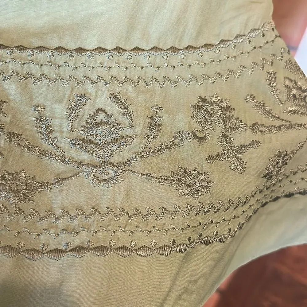 Ramy Brook Avocado/Sage Green Embroidered Hayley Midi Dress, size MEDIUM - Picture 12 of 17